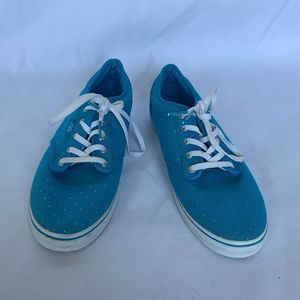 Vans Classic Teal with silver polka dots Shoes 8